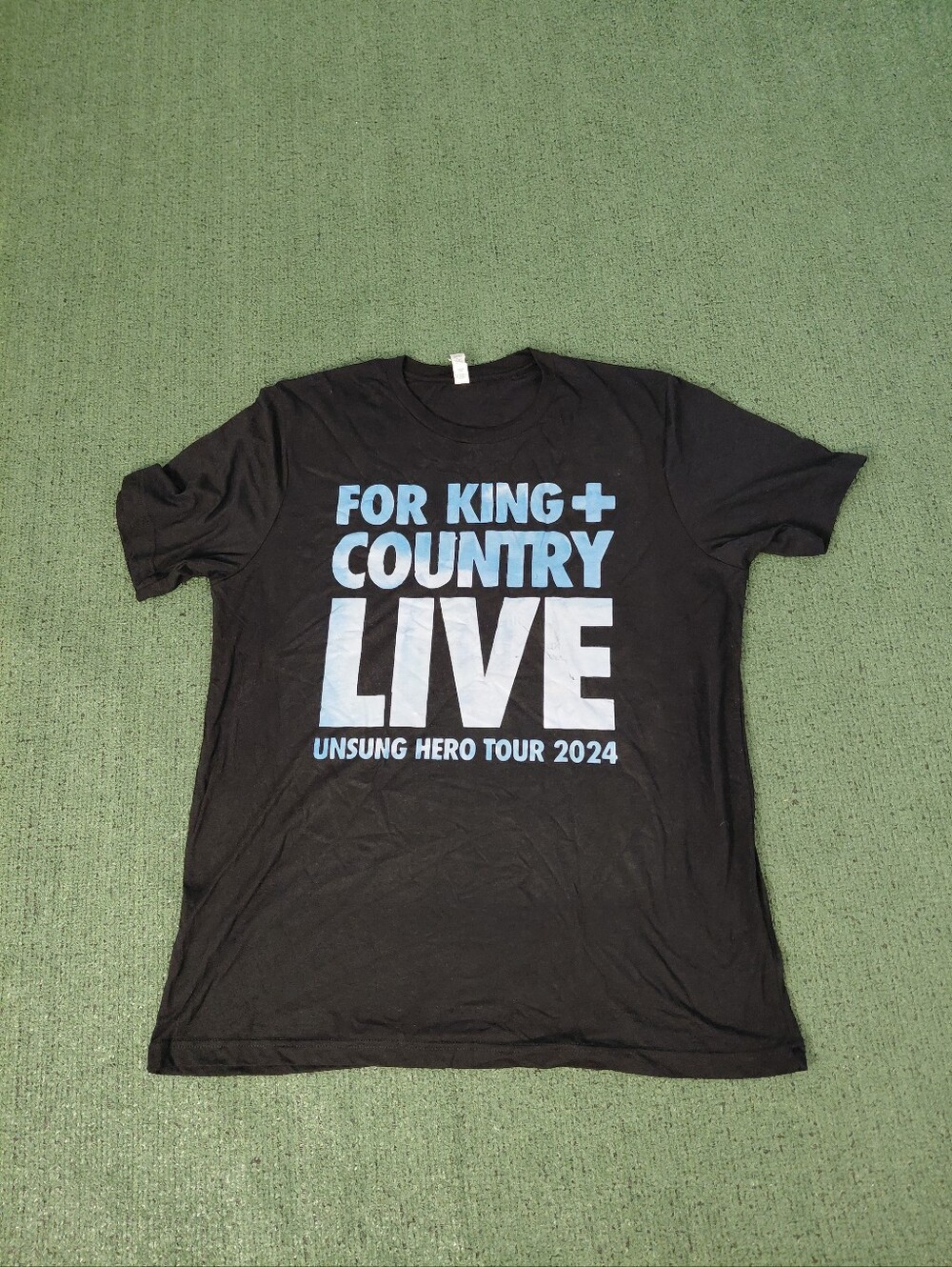 For King + Country Unsung Hero Tour 2024 Pop Music Christian Black T Shirt Sz XL